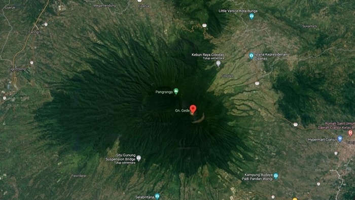 Peta - sejarah gunung gede pangarango