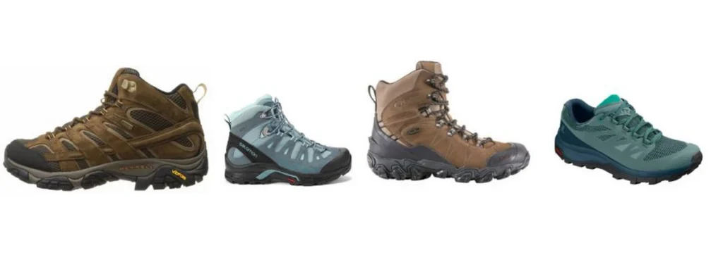 Perbandingan Sepatu Gunung Low, Mid Dan High